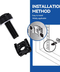 Badass M6 X 20mm Rack Mount Screws And Cage Nuts Bundle For Server Racks Router Audio Cabinets Wall Network Enclosures 30 Pack, installation method