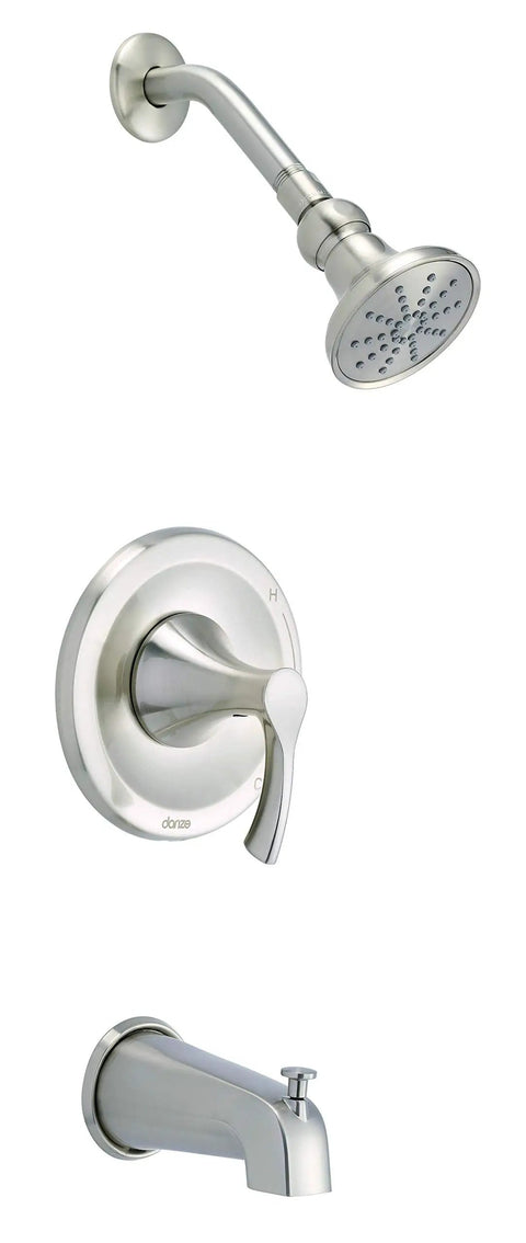 Antioch Tub and Shower Trim Kit With Treysta Cartridge, Air Injection Performance, brass brushed nickel finish shown
