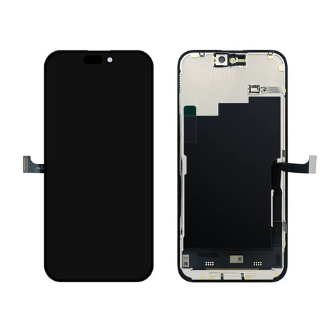 Front and back view of IPhone 15 Pro Max 6.7 Inch Screen Replacement Kit With 3D Touch Digitizer Assembly, DIY Tool Set