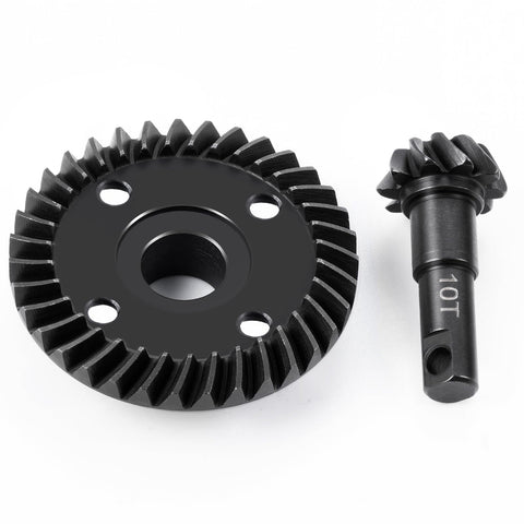 Beefed Up Steel Bevel Gear Set With 12T-33T Overdrive And 10T-35T Underdrive Differential Gears Ring Pinion For TRX4 TRX6 1/10 RC