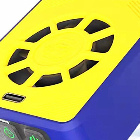 Close-up of Compact High Efficiency Light Curing And Cooling Fan For Quick Adhesive Drying In Phone Screen Replacement