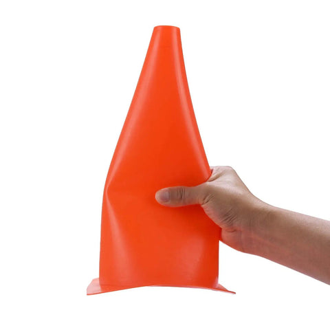 12 Inch Traffic Training Sports Cones 10 Pack Or 24 Pack Orange Safety Markers For Soccer And Basketball Drills Indoor Outdoor Practice Boundaries Game Day Setup Party Decor Multipurpose LDPE High Visibility Fluorescent Orange