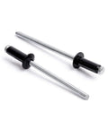 Tough As Nails Aluminum Blind Rivets 100 Pack One Eighth Inch By One Quarter Inch Grip Black Coated Pop Rivets 3.2 By 6mm