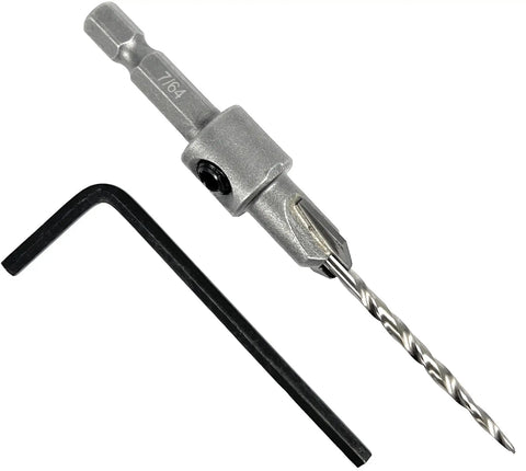 Pro Level Tapered Wood Countersink Bit Engineered To Drill Pilot Holes And Sink Number Six Screws In One Badass Move with hex key.