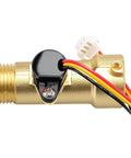 RV Tankless Water Heater Flow Sensor Replacement For Girard GSWH2 And 2GWH24, brass sensor with wire connector