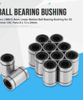 Linear Bearings Set 8x15x24mm Double Sealed For Rock Solid Motion In 3D Printers And CNC Routers 12 Piece Pack 8mm Inner Diameter Ball Bearings Protect Dust And Debris. LM8UU 8x15x24mm steel linear ball bearings for 3D printer and CNC motion