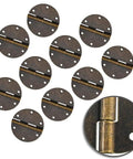 Ten Pack Killer Vintage Round Hinges Antique Bronze Finish Dang Sturdy Copper Build Easy Install For DIY Cabinets Drawers Jewelry Box Restoration.