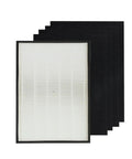Replacement True HEPA Filter Set With 4 Pack Activated Carbon Pre Filters for Kenmore FK3 air purifiers, shown stacked.