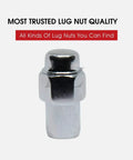 Chrome finish Mag Lug Nut Set 12mmx1.5 with Center Washer, single lug nut, fits Cragar SS Wheels, 13/16 inch hex.