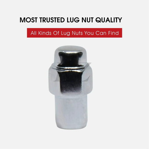 Chrome finish Mag Lug Nut Set 12mmx1.5 with Center Washer, single lug nut, fits Cragar SS Wheels, 13/16 inch hex.