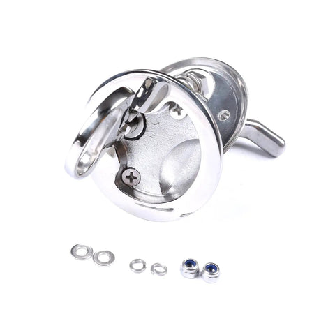 Rock Solid Stainless Steel Marine Boat Hatch Cam Latches With Hella Secure D Handle Compression Locks For Top Notch Deck And Compartment Mounting Badass Nautical Gear 2 Pack