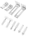 1Set Bifold Door Hardware Kit for Sliding Doors With Roller Replacement Parts and Durable Track System, including brackets and rollers