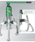 Heavy Duty Hydraulic Gear Puller Bragging Thirty Ton Capacity Rock Solid Bearing Extractor Kit with two and three jaws.