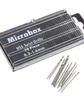 Must Have 20 Piece Micro Drill Bit Set HSS Twist Bits 0.3mm To 1.6mm with steel index case visible