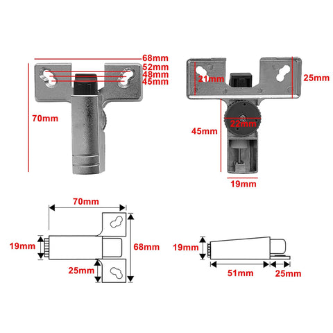 Soft Close Dampers For Kitchen Cabinets And Furniture Hinge Cup Add On Kit Pack Of 8 With Infinitely Adjustable Setting Wheel