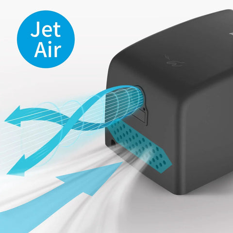 UL Approved Compact Jet Hand Dryer For High Traffic Restrooms 1350W 120V Matte Black Built Tough With Quick Dry Powerful Airflow