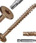 Heavy Duty Structural Lag Screws 14 Gauge By 2 7 8 Inch Alloy Steel Fasteners ACQ Compatible with T30 bit.