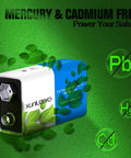 Stock Up On These 4 Pack 9V Batteries For Smoke Detectors Alarms Wireless Doorbells And Electronics They Bring Heavy Duty Reliability Smoothly Without The Hassle, showing a 6F22 9V battery with eco-friendly design.