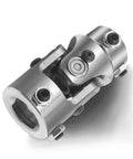 Chrome Steering Universal Joint Shaft 1 Inch DD By Three Quarters Inch DD, Heavy Duty Single U Joint, 83mm Total Length
