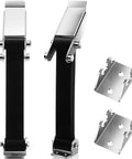 2 Pack Heavy Duty 9.5 Inch Rubber Hood Latches With Brackets And Stainless Steel Keepers For Toolboxes, Coolers, Engines, Hoods, RVs, And ATVs
