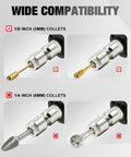 Angle Grinder To Die Grinder Adapter Kit Plug And Play With 5/8-11 To 1/4 And 1/8 Collets Quick Conversion Attachments image
