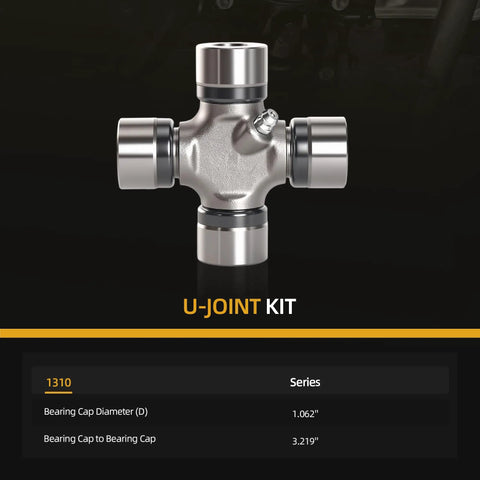 Heavy Duty Transmission Slip Yoke U Joint Kit 2 3 6081X 5 153X Fits 700R4 4L60E 4L60 Turbo Hydromatic Turbo 350 Powerglide Saginaw Muncie Borg Warner T Four Five Ten Jeep Cherokee 4WD 1310 series