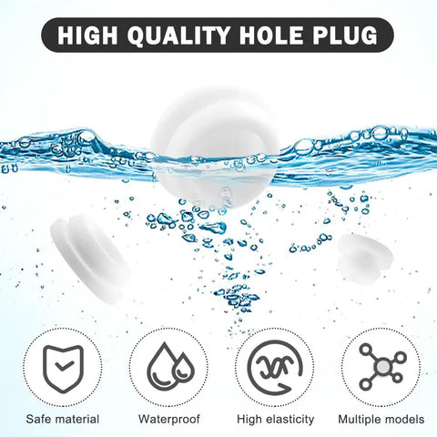80 Piece Silicone Hole Plugs Kit With 8 Sizes Round Grommets For Car, Furniture And Office Use, waterproof white silicone plugs underwater