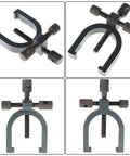 All-Angle V-Block With Clamp Beefy Hardened Steel Machinist Tool For Drilling Milling Grinding Adjustable Side Screw To Prevent Tilting 3-1/2 Inch Long 1-7/8 Inch Wide, angled view