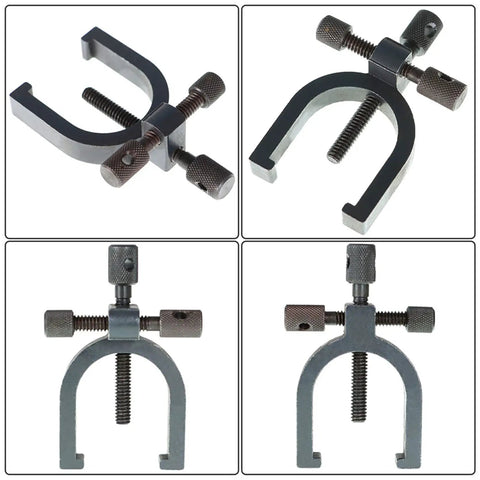 All-Angle V-Block With Clamp Beefy Hardened Steel Machinist Tool For Drilling Milling Grinding Adjustable Side Screw To Prevent Tilting 3-1/2 Inch Long 1-7/8 Inch Wide, angled view
