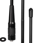 Close-up of Dual Band VHF UHF Ham Radio Antenna For BaoFeng Wouxun Walkie Talkies Flexible 39cm Whip SMA Female Omni Directional
