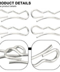 Lawn Mower Bow Tie Cotter Pins Set Of 8 Metal Fasteners for 71404043 71404040 532194208 194208 detail view