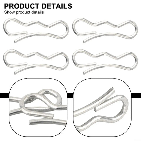 Lawn Mower Bow Tie Cotter Pins Set Of 8 Metal Fasteners for 71404043 71404040 532194208 194208 detail view