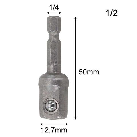 Ultimate 1 Inch Hex Shanks Socket Adapter Kit With 50Mm Extension Bars For Impact Drivers And Power Drills Plus Quick Change Chucks Accessories Made From Bombproof Chrome Vanadium Steel That Totally Kicks Ass And Gets The Job Done Right, 50mm