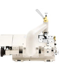 Side view of Leather Skiving Machine 1200RPM Electric Heavy Duty Cast Iron Thinning Tool for leather felt and plastics.