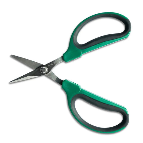 6 Inch Stainless Steel Garden Bonsai Pruning Shears With 40mm Straight Blade Pruners Anti Slip Soft Grip Micro Tip Snips visible on white