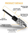 Keyless Micro Drill Chuck Adapter With 1/8 Inch Straight Shank, 3 Collets, Tiny Drill Bit Chuck For Dremel And Power Tools