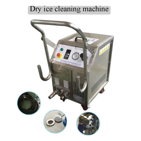 Industrial Grade Dry Ice Blaster With CO2 Cleaning System For Semiconductor Machinery Precision Paint Rust Stripping Zero Residue Cleanup That Tears Through Grime Effortlessly Clean Up Like A Pro On Any Workshop Floor. Stainless steel dry ice cleaning machine with ergonomic handle.