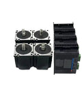Step Motor Kit For Nema 34 Size With HB860C Drive 400W, 4.5 To 12Nm Torque, 2 Phase Controller, 86mm Body, 14mm Shaft, Pump And Motor Assembly, High Torque Precision For CNC Milling And Automation, four stepper motors and drive