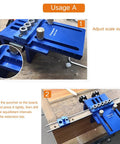 Adjustable Doweling Jig Kit With Five Drill Sleeves 6mm 8mm 10mm for woodworking precision drilling and adjustable guide