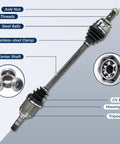 Front Driver And Passenger CV Axle And Wheel Bearing Hub Assembly For Subaru Legacy Outback 2005 2006 2007 2008 2009 Built To Last Ready To Roll Replacement That Fits Like A Dream with labeled parts
