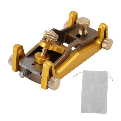 Rock Solid Aluminum Short Planer For Fine Woodworking, Adjustable Precision Low Angle Hand Plane with storage pouch.