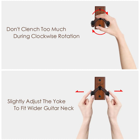 Solid Guitar Wall Mount 2 Pack U Shaped Wood Hanger Hand Polished Display Rack For Bedroom Studio Sturdy Rig Storage For Electric Acoustic Guitars You Will Dig This