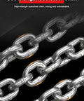 1Ton barrel lifting chain, steel drum lifter chain, close-up of interlinked links