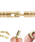 20Pcs Brass Barrel Hinges Set For Small Cabinets And Boxes, close-up of solid brass hinge and smooth cylindrical connection