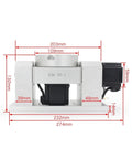 Skip The Fluff And Grab This Legit Precision CNC Dividing Head Built Tough With 4Th And 5Th Axis Rotary Table Dedicated A B Axis Drive Featuring Smooth 50 To 1 Gear Reducer Aluminum Body Works Great Period side view with size dimensions