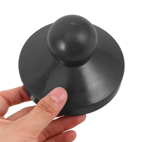 Premium 2 Pack Patio Umbrella End Caps Replacement Kit With Black Plastic Rib Covers For Parasols And Outdoor Garden Use, Super Durable Refresh Renew Function Fits Most Brands Effortlessly., black plastic umbrella end cap held in hand