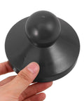 Heavy Duty 2 Pack Patio Umbrella End Cap Replacement Kit With Black Plastic Finial Caps And Secure Fasteners For Garden Parasols Plus Weatherproof Sturdy Easy Install Market Umbrella Tips, black plastic cap held by hand