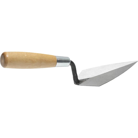 Archaeology Pointing Trowel With Leather Holster And Wood Handle, 5 X 2.5 Inch High Carbon Steel Blade, Heavy Duty USA Made