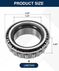 Heavy Duty Tapered Roller Bearing Cone With Chrome Steel Construction, 1.24 Inch Bore, 2.09 Inch Outer Diameter, 0.65 Inch Thick