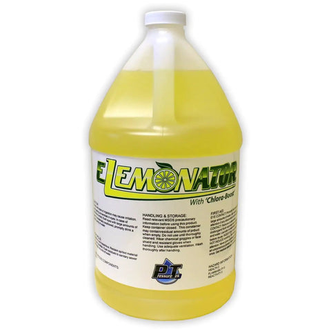 Top Shelf House Wash Surfactant For Exterior Siding And Roof Cleaning With Stable Bleach Additive Mix, Heavy Duty Soft Wash Soap For Concrete Driveways And Brick Facades, Half Gallon Jug in yellow liquid form.